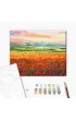Brushme Malowanie po numerach - Zach�d S�o�ca nad Polem Kwiat�w 40x50cm