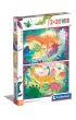 Puzzle 2x20 el. SuperColor. �mieszne dinozaury Clementoni