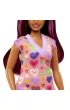 Barbie Fashionistas. Lalka Kolorowe serca HJT04 Mattel