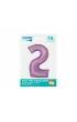 Godan Balon foliowy Smart Cyfra 2 lawendowa matowa 76cm