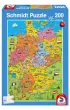 Puzzle 200 el. Ilustrowana mapa Niemiec Schmidt