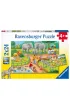 Puzzle 2x24 el. Dzie� w zoo Ravensburger