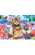 Puzzle 500 el. Kittens with Flowers Castorland
