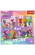 Puzzle 4w1 - Przygody kolorowych Trolli (35+48+54+70 el.) Trefl
