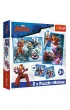 Puzzle + Memos 2w1 (24+30+48 el.) Bohaterowie w akcji Trefl