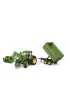 Traktor John Deere 7R 350 z �adowaczem i przyczep� Bruder