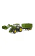 Traktor John Deere 7R 350 z �adowaczem i przyczep� Bruder