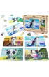 Puzzle drewniane 4w1 zwierz�ta PuzzleOK