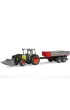 Traktor Claas Nectis 267F z �adowark� i przyczep� Bruder