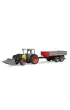 Traktor Claas Nectis 267F z �adowark� i przyczep� Bruder