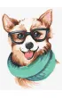 Ideyka Malowanie po numerach - Stylowe corgi 30x40cm