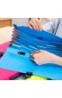 Deli Teczka A4 Rio z r�czk� czarn� 7-przegr�dek niebieska