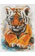 Ideyka Diamentowa mozaika - Ma�y tygrysek 30x40cm