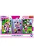 Puzzle 3x80 el. Minnie i przyjaciele Trefl