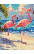 Ideyka Malowanie po numerach - R�owe flamingi 30x40cm