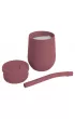 Ezpz Silikonowy kubeczek ze somk Mini Cup + Straw Training System Mauve 120 ml
