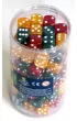 Ko�ci do gry plastikowe per�owe 16 mm 100 szt. mix kolor�w NG