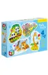 Puzzle 4w1. Dzikie zwierz�ta Multigra