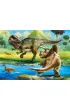 Puzzle 70 el. Dinozaury tyrannosaurus i triceratops Castorland