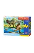 Puzzle 70 el. Dinozaury tyrannosaurus i triceratops Castorland