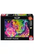 Puzzle 1000 el. Sheena Pike Kolorowy lampart Schmidt