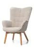 HowHomely Fotel z podn�kiem Grella Beige