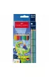 Faber-Castell Kredki Grip dinozaury + kredki metaliczne + naklejki 10 kolorw + 3 kolory