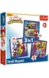Puzzle 3w1 20+36+50 el. Paj�ki i dinozaury Trefl