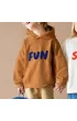 Lassig Bluza z kapturem z baweny organicznej GOTS Little Gang Fun caramel 4-6 l.