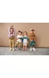 Lassig Bluza z kapturem z baweny organicznej GOTS Little Gang Fun caramel 4-6 l.