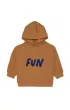 Lassig Bluza z kapturem z baweny organicznej GOTS Little Gang Fun caramel 4-6 l.