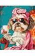 Ideyka Malowanie po numerach - Figlarny shih tzu 40x50cm