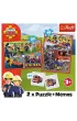 Puzzle + Memos 2w1 (24+30+48 el.) Dru�yna Stra�aka Sama Trefl
