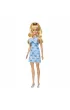 Barbie Fashionistas. Lalka w sukience niebieska Mattel