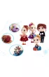 Lalka lalki do domku dla lalek 3 dziewczynki + 1 ch�opczyk zestaw 4szt. 12cm