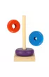 Wie�a piramida piramidka drewniana do uk�adania sorter kolorowy t�czowy 13cm