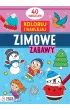 Zimowe zabawy. Koloruj i naklejaj
