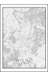Wilno mapa czarno biaa - plakat 29,7x42 cm