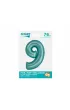 Godan Balon foliowy Smart cyfra 9 niebieski matowy 76cm