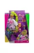 Barbie Extra Lalka Biaa tunika/Neonowe zielone wosy HDJ44 Mattel