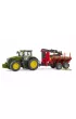 Traktor John Deere 7R 350 z przyczep� le�n� Bruder