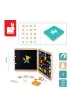 Puzzle Uk�adanka magnetyczna w drewnianej walizce Figury geometryczne 4+ Janod