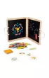 Puzzle Uk�adanka magnetyczna w drewnianej walizce Figury geometryczne 4+ Janod