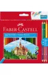 Faber-Castell Kredki o��wkowe + 3 kredki dwustronne + temper�wka 27 szt.