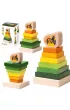 Sorter drewniany piramida Cubika