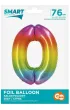 Godan Balon foliowy cyfra 0 t�czowa Smart 76cm