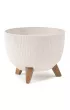 HowHomely Zestaw doniczek Rosa linea Wood