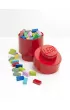 Okrgy pojemnik klocek LEGO Brick 1 Czerwony