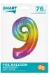 Godan Balon foliowy Smart Cyfra 9 t�czowa 76cm