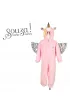 Kostium kombinezon kigurumi jednoroec ze srebrnymi skrzydami 5-6 lat